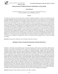 Measurement of Potential Tourism Destination: a Case Study