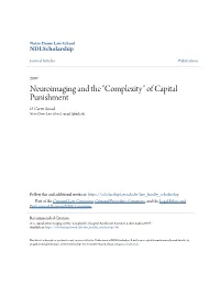 Neuroimaging and the "Complexity" of Capital Punishment O