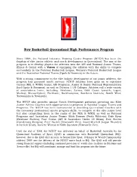New Basketball Queensland High Performance Program