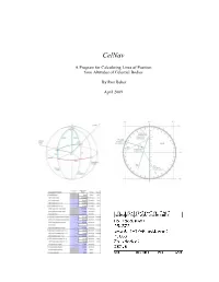 Show Calculated Sextant Height, Az and Zn, All Calculataed Using