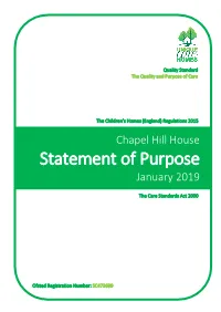 Statement of Purpose January 2019
