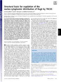 Structural Basis for Regulation of the Nucleo-Cytoplasmic Distribution of Bag6 by TRC35