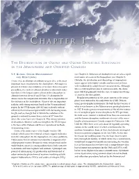 The Distribution of Ozone and Ozone-Depleting Substances in the Atmosphere and Observed Changes