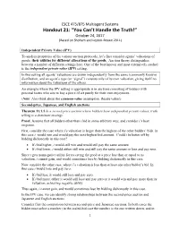 Handout 21: “You Can't Handle the Truth!”