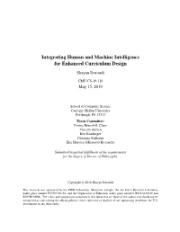 Integrating Human and Machine Intelligence for Enhanced Curriculum Design