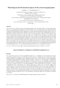 Physiological and Biochemical Aspects of the Avian Uropygial Gland