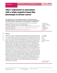 VGLL1 Expression Is Associated with a Triple-Negative Basal-Like Phenotype in Breast Cancer