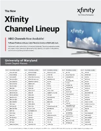 Xfinity Channel Lineup