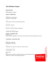 2021 Exhibition Program