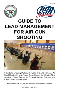 Guide to Lead Management for Air Gun Shooting