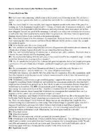 Interview with Barrie Gavin