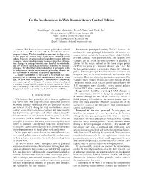 On the Incoherencies in Web Browser Access Control Policies