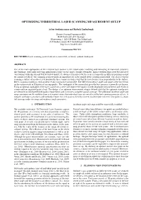 Optimizing Terrestrial Laser Scanning Measurement Set-Up