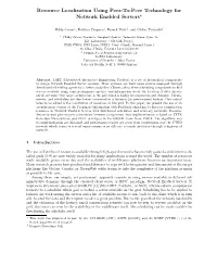 Resource Localization Using Peer-To-Peer Technology for Network Enabled Servers*