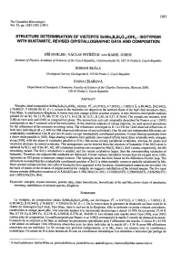 STRUCTURE DETERMINATION of VISTEPITE Snmnab2siloro(Ohl2