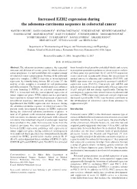Increased EZH2 Expression During the Adenoma‑Carcinoma Sequence in Colorectal Cancer