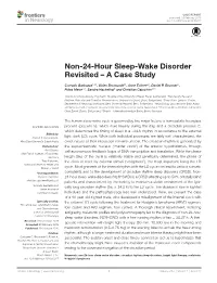 Non-24-Hour Sleep-Wake Disorder Revisited – a Case Study