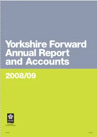 Yorkshire Forward Annual Report and Accounts 2008/09