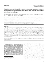 Identification of Differentially Expressed Genes of Primary