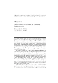 Time-Derivative Models of Pavlovian Reinforcement Richard S