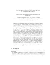 A Width Parameter Useful for Chordal and Co-Comparability Graphs