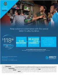 DIRECTV Sell Sheet