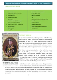 Table of Contents Daulat Tuanku!