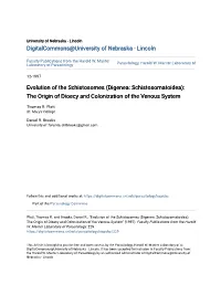 Evolution of the Schistosomes (Digenea: Schistosomatoidea): the Origin of Dioecy and Colonization of the Venous System