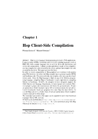 Hop Client-Side Compilation