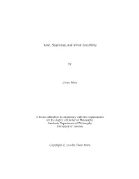 Kant, Skepticism, and Moral Sensibility