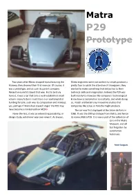 Matra P29 Prototype