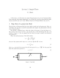 Lecture 3: Simple Flows