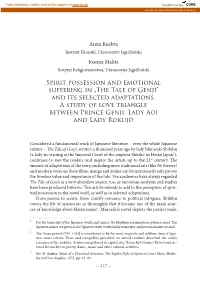 The Tale of Genji” and Its Selected Adaptations