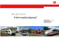Wo Gilt Meine Fahrvergünstigung?