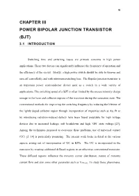 Chapter Iii Power Bipolar Junction Transistor (Bjt)