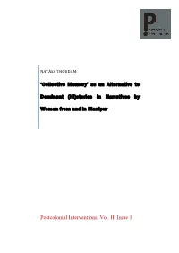'Collective Memory' As an Alternative to Dominant (Hi)Stories In