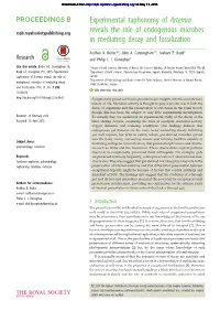 Experimental Taphonomy of Artemia Reveals the Role of Endogenous