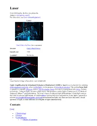 Lasers As Weapons Y 9 Fictional Predictions Y 10 See Also Y 11 Notes and References Y 12 Further Reading Y 13 External Links