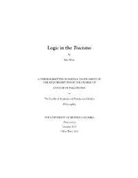 Logic in the Tractatus