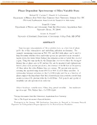 Phase Dependent Spectroscopy of Mira Variable Stars