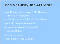 Tech Security for Activists