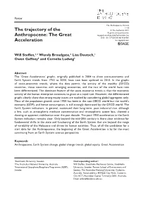 The Trajectory of the Anthropocene: the Great Acceleration