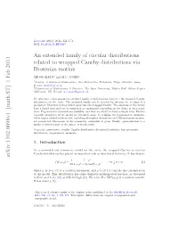 An Extended Family of Circular Distributions Related to Wrapped Cauchy Distributions Via Brownian Motion