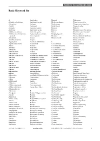 Basic Keyword List
