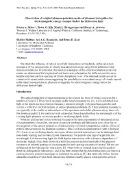 Observation of Coupled Plasmon-Polariton Modes of Plasmon Waveguides for Electromagnetic Energy Transport Below the Diffraction Limit