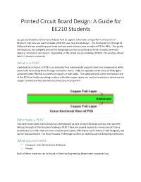 Printed Circuit Board Design: a Guide for EE210 Students
