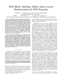 SGX-Shield: Enabling Address Space Layout Randomization for SGX Programs