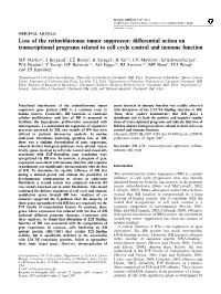 Differential Action on Transcriptional Programs Related to Cell Cycle Control and Immune Function