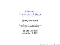Internet: the Protocol Stack