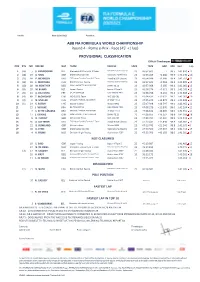 PROVISIONAL CLASSIFICATION Round 4